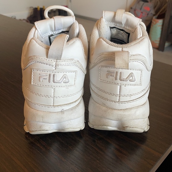 ALL WHITE FILA DISRUPTERS: Size 7 Women’s - Picture 3 of 4